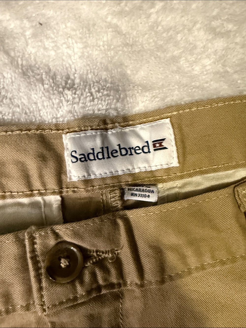 Saddlebred Men's Brown/Tan Flat-Front Shorts - Picture 4 of 8